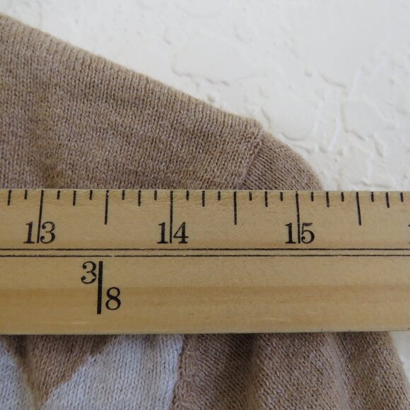 Van Heusen* Women's Long Sleeve V-Neck Straight Hem Argyle Pastel Sweater~ S/P - Picture 5 of 10